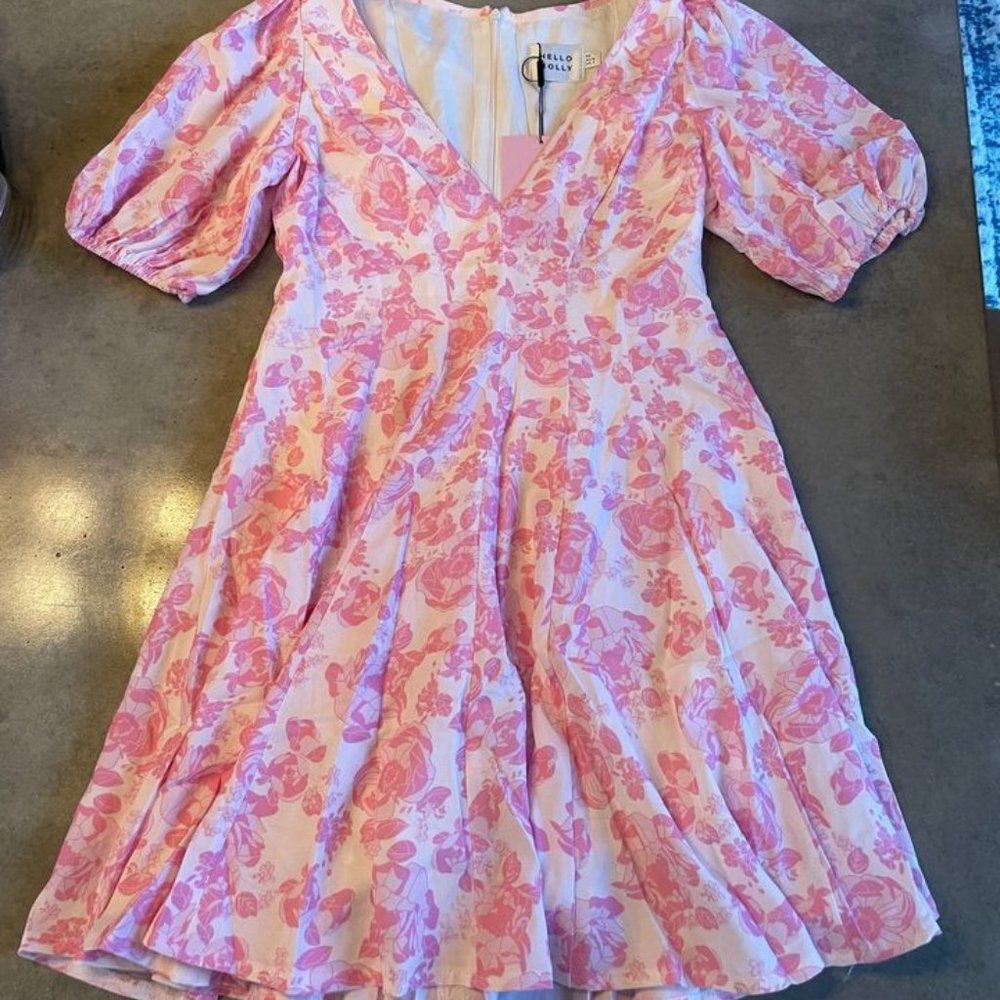 Pink and white sundress